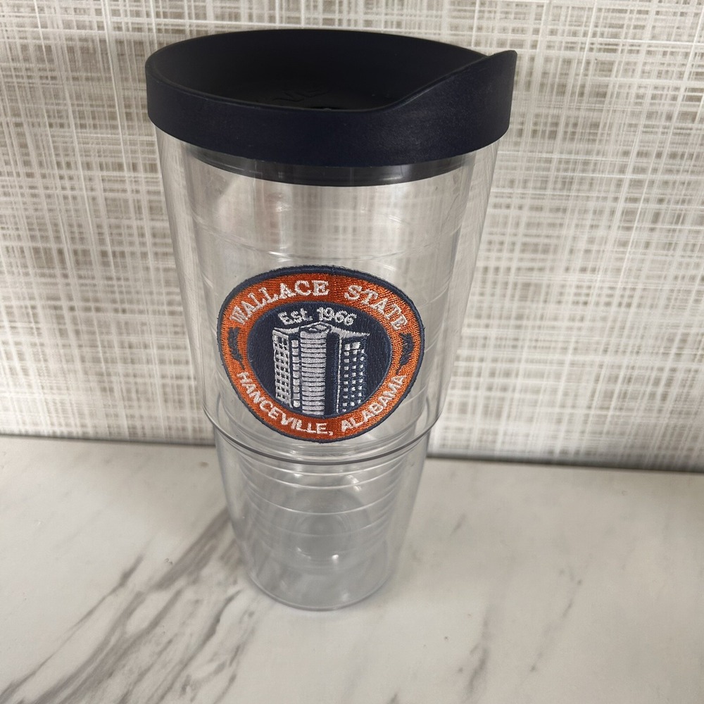 Tervis Tumbler Wallace State College Hanceville AL Patch Blue Lid 24 Oz BxF
